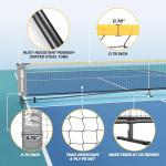 Haokelball Badminton Volleyball Pickleball Net Set, 22FT Portable All-in-One Nets System for Outdoor Beach Indoor with Adjustable Height, Includes Balls Rackets Pump Carry Bag