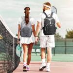 G4Free Lightweight Pickleball Bag, Pickleball Backpack for Women and Men, Adjustable Padel Bag, Fits 2 to 4 Paddles, Shoulder Daypack for Sports, lightgrey, Backpack