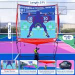 Posboll Pickleball Machine Ball Thrower with Net,Portable Pickle Ball Launcher Machine with Remote Control for Practice, Built-in 5200mAh Lithium Battery, Pickleball Training Aids&Gifts