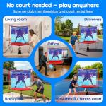 Posboll Pickleball Machine Ball Thrower with Net,Portable Pickle Ball Launcher Machine with Remote Control for Practice, Built-in 5200mAh Lithium Battery, Pickleball Training Aids&Gifts