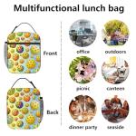 CALMSNUGS Pickleball Insulated Lunch Bag, Watercolor Lunch Tote with PEVA Liner, Mesh Bottle Holder, Buckle Handle, Portable Cooler for School Work Picnic Travel, Gift, 11.02 x 8.03 x 1.46 in, Unisex