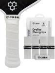CRBN Pickleball - Drytec™ Overgrips - Pickleball Paddle Grip Tape - Absorbs Shock & Moisture - 4-Pack, White