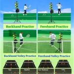 WYBYYDS Pickleball Automatic Launcher Adjustable Speed, Spin & Angles for Dinks, Chops, Volleys & Serves Tennis Ball Thrower for Beginners