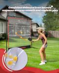MerryMove Pickleball Rebounder Practice Net: 6FT Strong Metal Frame Pickleball Trainer Net, Portable for Outdoor Driveway Backyard and Indoor Garage Training Rebounder for Dink Volley Tennis