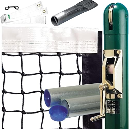 Permanent Pickleball Court Package (Includes Regulation Size Net, Inground Post, more)