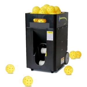 Picklebäll Ball Machine Electric, 40 Ball Capacity PicklebaII Launcher Trainer, Adjustable Speed 10-50km/H, Portable with Pull Handle & Wheels