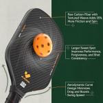 JOJOLEMON Pickleball Paddles Featuring a Raw Carbon Fiber Paddle Face and 16mm Power Polymer Core Pickleball Rackets Designed for Spin and Consistency