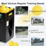 Picklebäll Ball Machine Electric, 40 Ball Capacity PicklebaII Launcher Trainer, Adjustable Speed 10-50km/H, Portable with Pull Handle & Wheels