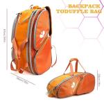 Pickleball Bag Duffle Bag for Women Men Racquet Bag Tennis Racket Bag for Badminton Hiking Training Outdoor Player- Orange