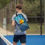 Blue Pickleball Bag for Women and Men Pickleball Backpack Quilted Crossbody Sling Bag Pickle Ball Paddle Bags