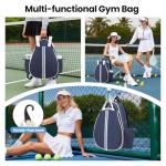 Mosthink Tennis Bag, Pickleball Bags for Women Water-Resistant and Machine Washable Tennis Racket Backpack, Lightweight Sports Bag for Pickleball, Badminton (Deep Blue)