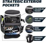 Unisex Pickleball Backpack - Shoe Compartment, Multi Storage