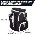 Unisex Pickleball Backpack - Shoe Compartment, Multi Storage
