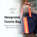 Women's Neoprene Pickleball Bag | 3 Racket Tote