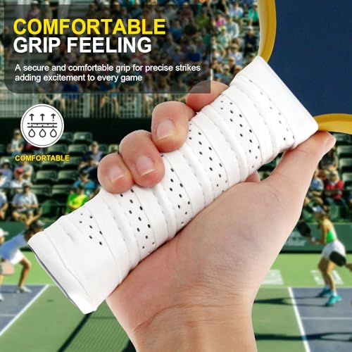 PINMEI Pickleball Paddle Grip Tape 3-Pack, White