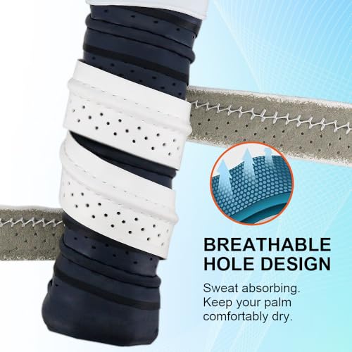 PINMEI Pickleball Paddle Grip Tape 3-Pack, White