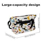 Counullo Colorful Dog Print Sports Duffle Bag - Large Gym Bag with Ventilated Shoe Compartment & Front Racket Sleeve, Waterproof Lightweight for Women Men Tennis Pickleball Travel