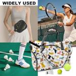 Counullo Colorful Dog Print Sports Duffle Bag - Large Gym Bag with Ventilated Shoe Compartment & Front Racket Sleeve, Waterproof Lightweight for Women Men Tennis Pickleball Travel