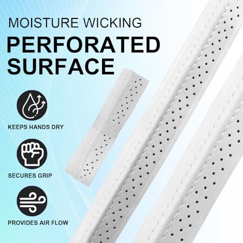 PINMEI Pickleball Paddle Grip Tape 3-Pack, White