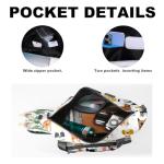 Counullo Colorful Dog Print Sports Duffle Bag - Large Gym Bag with Ventilated Shoe Compartment & Front Racket Sleeve, Waterproof Lightweight for Women Men Tennis Pickleball Travel