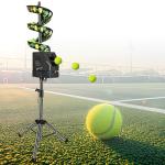 LURECAQING Pickleball Machine, Adjustable Speed & Angles, Pickleball Launcher with Auto Swing Base, Powered by Batteries/AC Power, for All-Level Training(with Remote Control) Upgradedversion