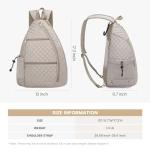 Sucipi Women's Reversible Quilted Crossbody Sling Bag - Pickleball Backpack with Fence Hook - Holds Paddles, Pickleballs & Accessories