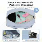 DerHutzucker Tennis Bag for Women with Shoe Compartment, Large Tennis Racket Bag Fits 2 Racquets, Pickleball Gym Sports Tote with Shoulder Strap & Water Bottle Pocket (Blue)