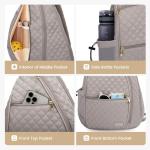Sucipi Women's Reversible Quilted Crossbody Sling Bag - Pickleball Backpack with Fence Hook - Holds Paddles, Pickleballs & Accessories