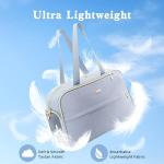 DerHutzucker Tennis Bag for Women with Shoe Compartment, Large Tennis Racket Bag Fits 2 Racquets, Pickleball Gym Sports Tote with Shoulder Strap & Water Bottle Pocket (Blue)