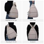 Sucipi Women's Reversible Quilted Crossbody Sling Bag - Pickleball Backpack with Fence Hook - Holds Paddles, Pickleballs & Accessories