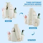 Lufstd Tennis Bags for Women, Quilted Tennis Sling Crossbody Backpack with Hook, Water Resistant Tennis Racket Bags Suitable for Pickleball Badminton,Beige