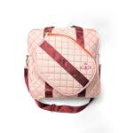 Quilted Pickleball Bag with Adjustable Strap - Peach Color