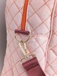 Quilted Pickleball Bag with Adjustable Strap - Peach Color