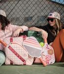 Quilted Pickleball Bag with Adjustable Strap - Peach Color