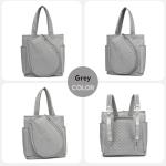 KEQIKAI Tennis Bag, Quilted Water Resistant Tennis Backpack with Racket Compartment for 2-3 Rackets, Multi-Sport Backpack for Pickleball, Badminton, Gym & Travel for Men and Women