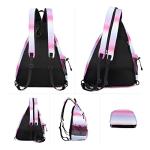 Sucipi Pickleball Bag - Men's -Women's Pickleball Backpack, Adjustable Sling Bag w/Fence Hook/Large Capacity/Safety Pocket-Pink Rainbow