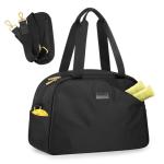 CHICECO Pickleball Tote Bag - Large Black Pickleball Bags for Women, Stylish Nylon Paddle Bag with Adjustable Strap, Stylish Padel bag for 2-4 Paddles and Shoes, Sports Gifts