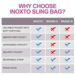 INOXTO Sling Bag, Multipurpose Crossbody Shoulder Bag for Men and Women, Chest Bag Crossbody Daypack for Hiking, Pickleball Bag with Water Bottle Holder for Tennis, Pickleball (Purple)