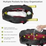 CHICECO Pickleball Tote Bag - Large Black Pickleball Bags for Women, Stylish Nylon Paddle Bag with Adjustable Strap, Stylish Padel bag for 2-4 Paddles and Shoes, Sports Gifts