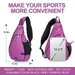 INOXTO Sling Bag, Multipurpose Crossbody Shoulder Bag for Men and Women, Chest Bag Crossbody Daypack for Hiking, Pickleball Bag with Water Bottle Holder for Tennis, Pickleball (Purple)