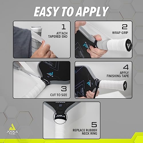 4-Pack JOOLA Pickleball Overgrip for All Rackets, White