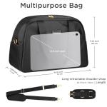 CHICECO Pickleball Tote Bag - Large Black Pickleball Bags for Women, Stylish Nylon Paddle Bag with Adjustable Strap, Stylish Padel bag for 2-4 Paddles and Shoes, Sports Gifts