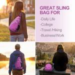 INOXTO Sling Bag, Multipurpose Crossbody Shoulder Bag for Men and Women, Chest Bag Crossbody Daypack for Hiking, Pickleball Bag with Water Bottle Holder for Tennis, Pickleball (Purple)