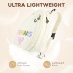 Ohlukies Tennis Bags for Women, Waterproof Crossbody Sling Pickleball backpack,Tennis Racket Bag,Ideal Gift for Girls Sports Lovers (White)