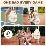 Ohlukies Tennis Bags for Women, Waterproof Crossbody Sling Pickleball backpack,Tennis Racket Bag,Ideal Gift for Girls Sports Lovers (White)