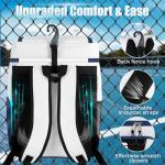 ESCRODOI Pickleball Bag Backpack with Shoe Compartment & Cooler, Large Pickleball Sport Backpack for Men&Women, Multi-Pocket Gym Bags for Sports&Work with Laptop Compartment, White