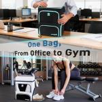 ESCRODOI Pickleball Bag Backpack with Shoe Compartment & Cooler, Large Pickleball Sport Backpack for Men&Women, Multi-Pocket Gym Bags for Sports&Work with Laptop Compartment, White