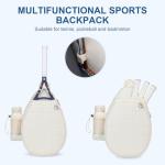 KAVIGOR Tennis Bag Holds 2 Rackets, Quilted Tennis Backpack, Waterproof Crossbody Sling Pickleball Bags for Women, Men and Youth