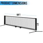 FDLS 10FT Portable Pickleball Net with Carry Bag for Indoor Outdoor, Easy Set up