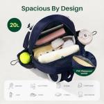 Movker Tennis Bag for Women & Men Sling Crossbody Backpack 2-Racket Waterproof Pocket & Fence Hook Racket Bags Suitable for Pickleball Tennis Badminton